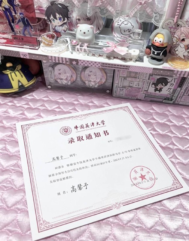 终于被录取了😭😭😭 #英津大学￼￼